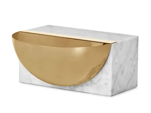 HEMISPHERE - Carrara marble pin tray _ Ginger & Jagger